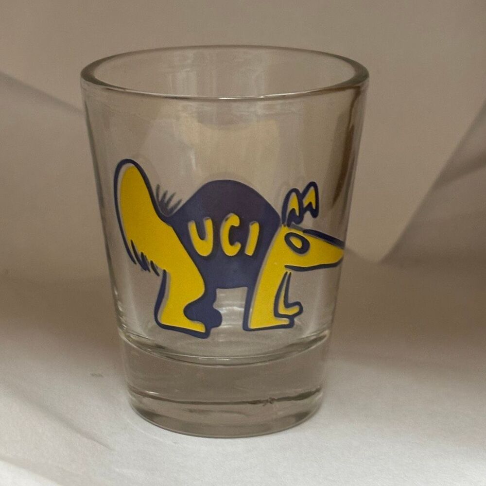 VTG UCI Anteaters Shot Glass University of California Irvine Retro Peter Mascot